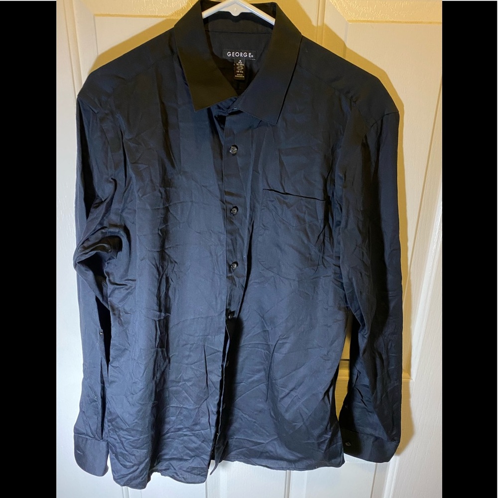 George medium blue dress shirt